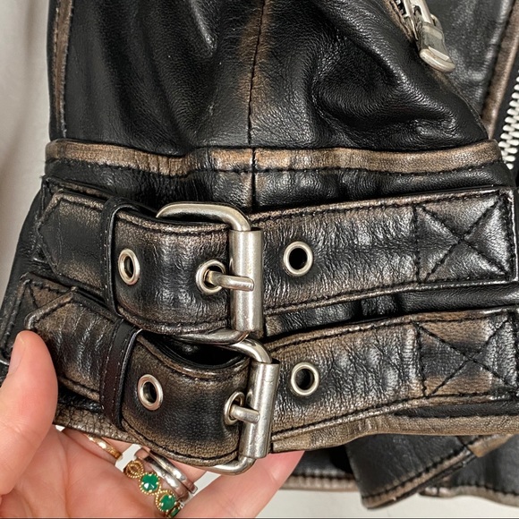 Bagatelle.NYC Genuine Aged leather Moto Jacket S - Picture 4 of 16